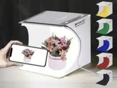 撮影ボックス 折り畳み式 USB給電 LEDライト付き 背景スクリーン6色付きのサムネイル