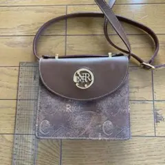 NINARICCIロゴ入りブラウンショルダーバッグのサムネイル