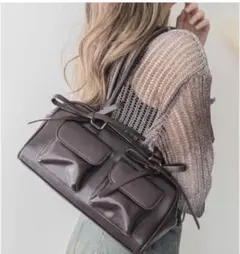 WEGO リボン付きボストンバッグのサムネイル