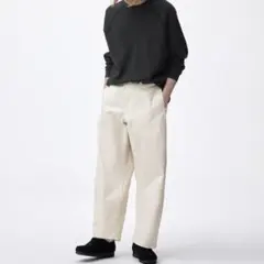 完売品 チノバレルレッグパンツ ジーユー　359992 M オフホワイト 新品