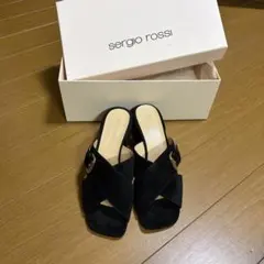 新品　セルジオロッシ　サンダル　黒　36.5 23.5のサムネイル
