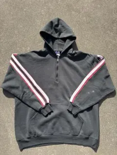 90s Russell Athletic ハーフジップ 袖ラインUSA製