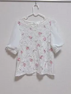 May Pretty シャツ ブラウス 半袖 レース