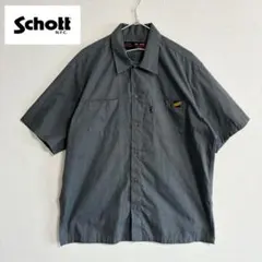Schott 半袖シャツ XL ブラウン - メルカリ