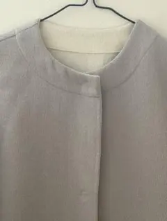 グレー ロングコートダウン付き