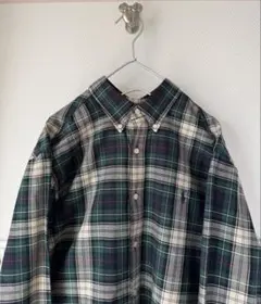 【90s希少レア】ラルフローレン ワンポイントロゴシャツ(L)刺繍 古着 長袖