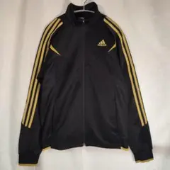 82-4 adidas アディダス トラックジャケット　ゴールド　サイズM