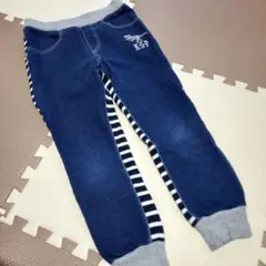 【120】クレードスコープ 恐竜刺しゅう 裾リブパンツ ロングパンツ