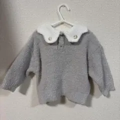 Cottoli 襟付きトレーナー グレー 80cm