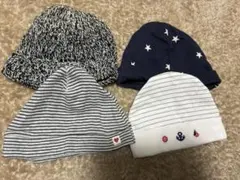 ベビー帽子セット ストライプ 星柄