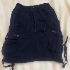 カジュアル 黒 ショートパンツ 4ポケット