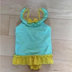 ワンピース フリル&水玉水着 120cm