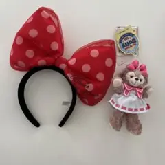 ミニーカチューシャ レッド ディズニーシー限定 シェリーメイ キーホルダー