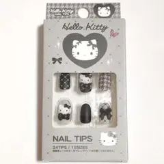 モノトーン　ハローキティ　ネイルチップ　24枚入り　10サイズ