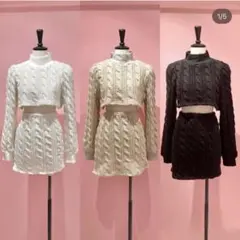 lilLilly 5wayニットアンサンブル　ブラックのサムネイル