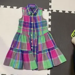 Polo Ralph Lauren ノースリーブ チェック ワンピース 3Tのサムネイル