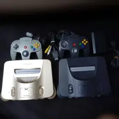 ジャンク ニンテンドー64 本体 コントローラー2台セット ゴールド 限定色