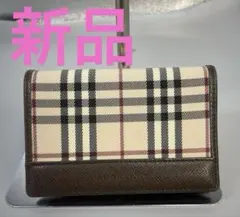 未使用✨ バーバリーブルーレーベル ノバチェック 二つ折り財布