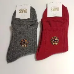 DAKS ダックス☆クリスマスベアー☆永宮陽子☆カシミヤ混靴下〈2足〉【新品】のサムネイル
