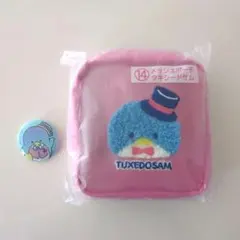 タキシードサム メッシュポーチと缶バッジセット