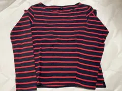 UNIQLO ネイビー✖️レッド　ボーダー　ロンT