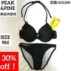 定価¥23000新品PEAK&PINE黒いホルターネックセパレート水着ビキニ9Mのサムネイル