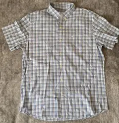 古着 半袖チェックシャツ 水 y2k