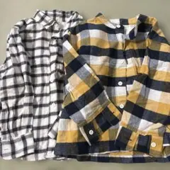 無印 ネルシャツ2枚 110cm