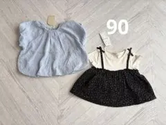新品　90cm 半袖トップス　2着セット　花柄