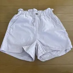 【未使用】GU キッズ パープル ハーフパンツ 130cm