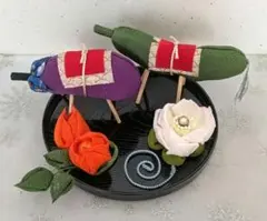 つまみ細工　精霊馬　牛　鬼灯　蓮の花　お盆飾り　初盆のサムネイル