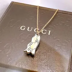 GUCCI ゴースト シルバーネックレス 750 K18