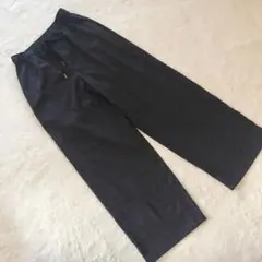 ★☆美品 フレディエミュ ドライオックス テーパード パンツ ブラック 麻混
