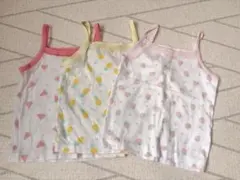 ベビー肌着　フルーツ柄３枚セット　80cm