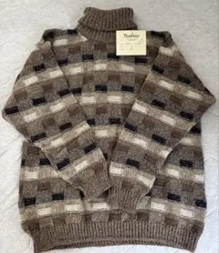 Carbery ウール混紡 チェック柄セーター