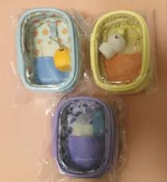 お文具といっしょ　フィギュア付きポーチ　3点セット