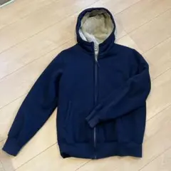 UNIQLO フリース裏地 フード付きパーカー 160