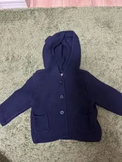 baby GAP ネイビー フード付きカーディガン 6-12ヶ月