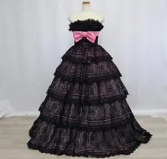 カラードレス◆11号サイズ◆ Barbie 黒　ピンクのサムネイル