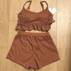 【新品・未使用】SEA DRESS ワッフル素材レースアップビキニ　Ｍのサムネイル