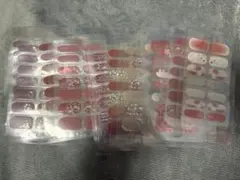 ネイルシール 12点 まとめ売り ピンク 赤 花 桜