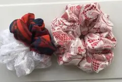 シュシュ2点セット　組換えバラ売り不可です