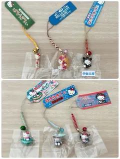【新品未使用】ハローキティご当地ストラップ 6個セット 地域限定 サンリオ レア
