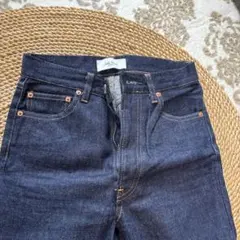 ダークブルー ストレートデニム ハイウエスト