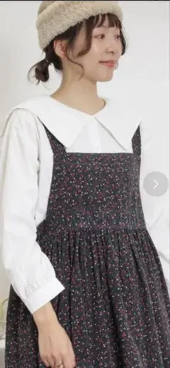 サマンサモスモス ピンタックビッグ襟ブラウス