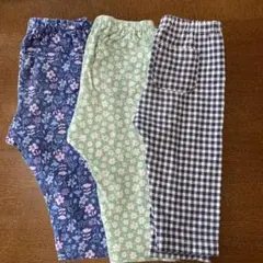 ユニクロ　レギンス　七分丈　100cm 3枚セット