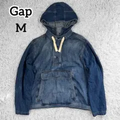 名作 GAP デニム アノラック フェード デニムパーカー インディゴ M