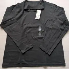 ユニクロ コットンタートルネックTシャツ グレー XL 未使用品