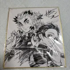 終わりのセラフ ミカエラ 優一郎 ビッグ色紙 会場限定ミニ缶バッジ