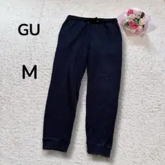 【GUジーユー】メンズ　裏毛　スウェットジョガーパンツ　カジュアル　ブラック　M